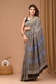 Traditional Hand Block Printed Assam Silk Saree