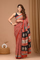 Traditional Hand Block Printed Assam Silk Saree