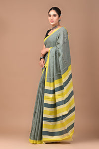 Exclusive Printed Pure Cotton Mulmul Saree With Blouse