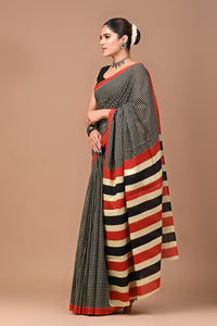 Exclusive Printed Pure Cotton Mulmul Saree With Blouse