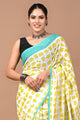 Exclusive Printed Pure Cotton Mulmul Saree With Blouse