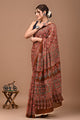 Printed Pure Cotton Mulmul Saree With Blouse