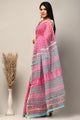 Exclusive Butti Block  Printed Kota Doria Saree CMSRE06SV0103