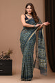 Jaipuri Block Printed Kota Doria Saree With Blouse