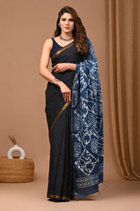 Crafted Exclusive Block Printed Assam Silk Saree