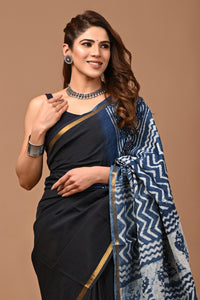 Crafted Exclusive Block Printed Assam Silk Saree