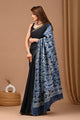 Crafted Exclusive Block Printed Assam Silk Saree