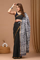 Crafted Exclusive Block Printed Assam Silk Saree