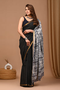 Jaipuri Traditional Block Printed Assam Silk Saree