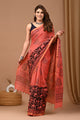 Jaipuri Traditional Block Printed Assam Silk Saree