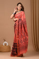 Jaipuri Traditional Block Printed Assam Silk Saree