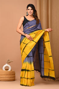 Hand Block Printed Pure Assam Silk Saree