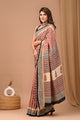 Crafts Moda Exclusive Block Printed Assam Silk Saree