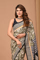 Crafts Moda Exclusive Block Printed Assam Silk Saree