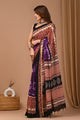 Crafts Moda Beautiful Block Printed Assam Silk Saree