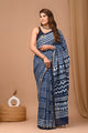 Crafts Moda Exclusive Block Printed Assam Silk Saree