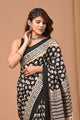 Crafts Moda Beautiful Block Printed Assam Silk Saree