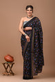 Jaipuri Printed Pure Cotton Mulmul Saree With Blouse