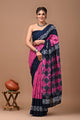 Jaipuri Printed Pure Cotton Mulmul Saree With Blouse