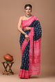 Jaipuri Printed Pure Cotton Mulmul Saree With Blouse