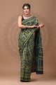 Indian Block Printed Cotton Saree With Blouse