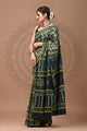 Indian Block Printed Cotton Saree With Blouse