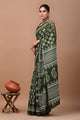 Jaipuri Printed Pure Cotton Mulmul Saree With Blouse