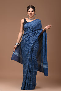 Hand Block Printed Pure Cotton Saree