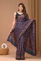 Premium Block Printed Pure Assam Silk Saree