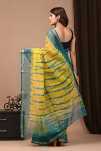 Crafts Moda Shibori Tie & Dye Kota Doria Saree With Blouse