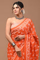 Printed Pure Cotton Mulmul Saree With Blouse