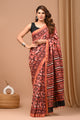 Exclusive Block Printed Assam Silk Saree