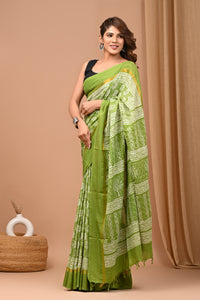 Exclusive Block Printed Assam Silk Saree