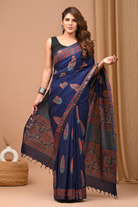 Exclusive Block Printed Assam Silk Saree