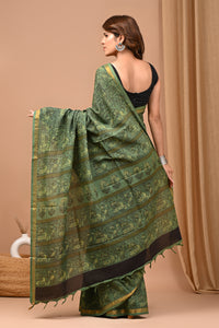 Exclusive Block Printed Assam Silk Saree