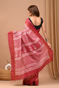 Exclusive Block Printed Assam Silk Saree