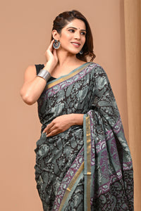 Exclusive Block Printed Assam Silk Saree