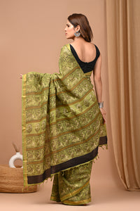 Exclusive Block Printed Assam Silk Saree