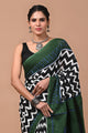 Printed Pure Cotton Mulmul Saree With Blouse