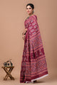 Printed Pure Cotton Mulmul Saree With Blouse