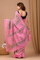 Crafts Moda Beautiful Block Printed Assam Silk Saree