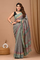 Crafts Moda Beautiful Block Printed Assam Silk Saree