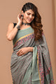 Crafts Moda Beautiful Block Printed Assam Silk Saree