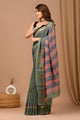 Crafts Moda Beautiful Block Printed Assam Silk Saree