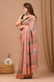 Crafts Moda Beautiful Block Printed Assam Silk Saree