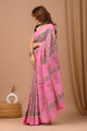 Crafts Moda Beautiful Block Printed Assam Silk Saree