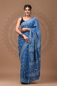 Hand Block Printed Pure Cotton Saree