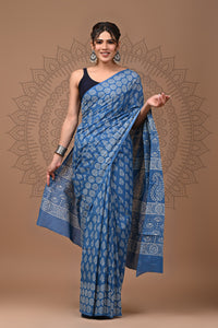 Hand Block Printed Pure Cotton Saree