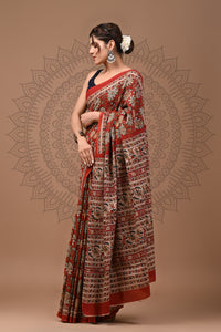 Hand Block Printed Pure Cotton Saree