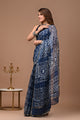 Pure Silk Kota Block Print Saree With blouse ( Saree Weight 170 grm)